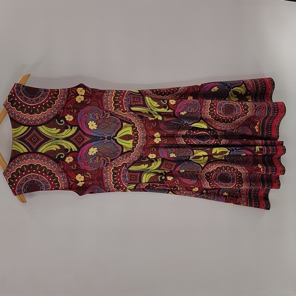 Aryeh Dress Multicolor Print Size Large Stretch Knee Length Sleeveless - Picture 7 of 7